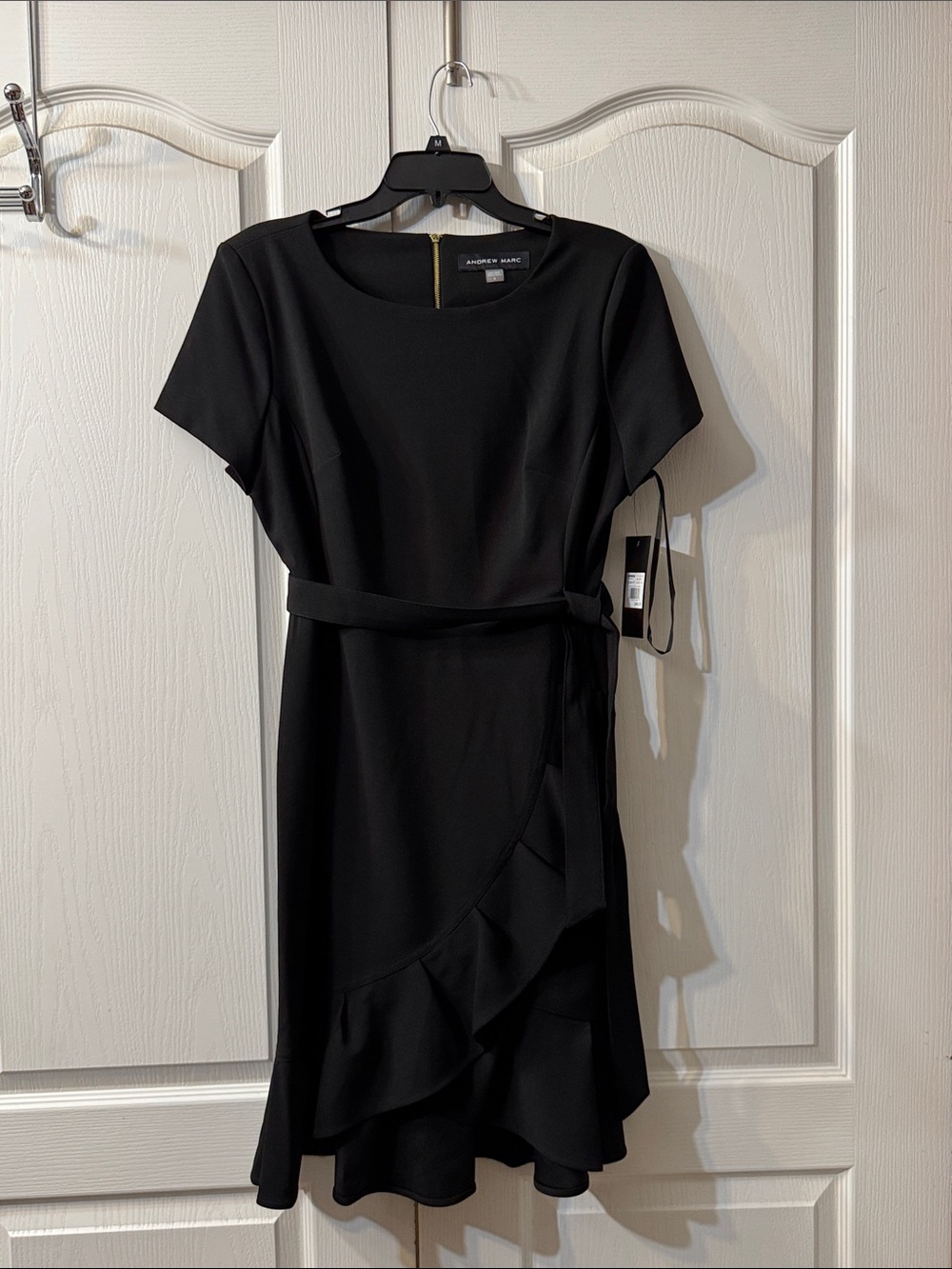 Kohl's Black Wrap-Detail Midi Dress